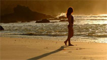 Purity, woman on the beach